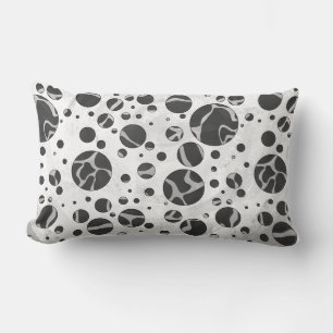 Giraffe Polka Dot Black en Light Grey Print Kussen