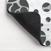 Giraffe Polka Dot Black en Light Grey Print Muismat (Hoek)