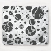 Giraffe Polka Dot Black en Light Grey Print Muismat (Voorkant)