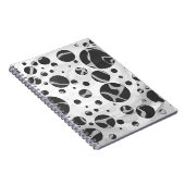 Giraffe Polka Dot Black en Light Grey Print Notitieboek (Rechterzijde)