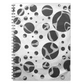 Giraffe Polka Dot Black en Light Grey Print Notitieboek (Voorkant)