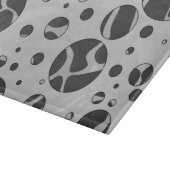 Giraffe Polka Dot Black en Light Grey Print Snijplank (Hoek)