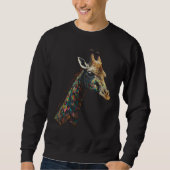 Giraffe Polygon Artwork  Animal Giraffe Trui (Voorkant)