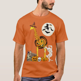 Giraffe pompoen halloween kostuum t-shirt