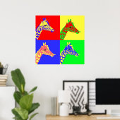 Giraffe Pop Art Poster (Thuiskantoor)