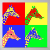Giraffe Pop Art Poster (Voorkant)