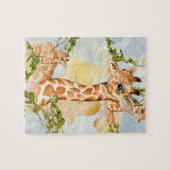 Giraffe Portrait Animal Afbeelding Legpuzzel (Horizontaal)
