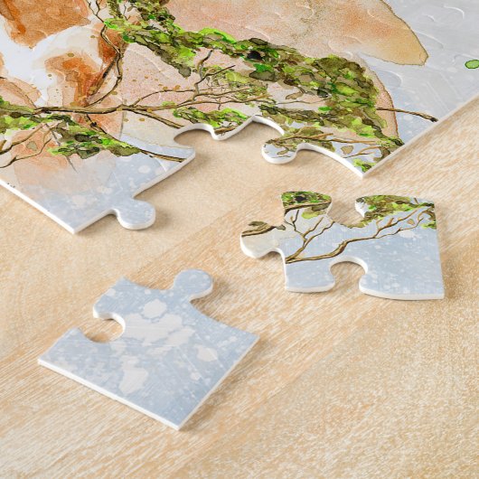 Giraffe Portrait Animal Afbeelding Legpuzzel (Zijkant)