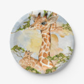 Giraffe Portrait Animal Afbeelding Papieren Bordje (Voorkant)