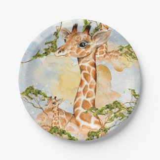Giraffe Portrait Animal Afbeelding Papieren Bordje