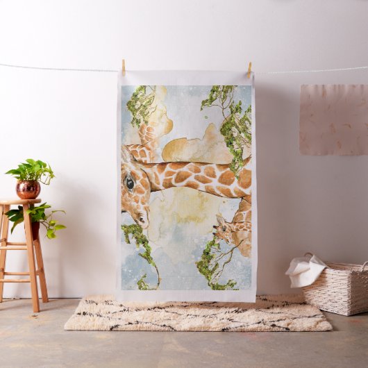 Giraffe Portrait Animal Afbeelding Stof (Voorbeeld)