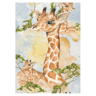 Giraffe Portrait Animal Afbeelding Tafelkleed
