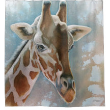 Giraffe Portrait Animal Waterverf Art
