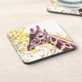 Giraffe Portrait Bier Onderzetter (Linkerzijde)
