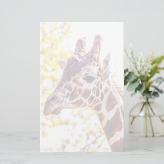 Giraffe Portrait Briefpapier (Staand voorkant)