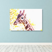Giraffe Portrait Canvas Afdruk (Insitu (Houten vloer))