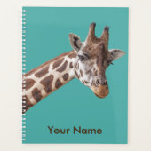 Giraffe Portrait Gepersonaliseerde Naam Planner (Voorkant)