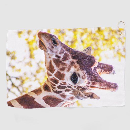 Giraffe Portrait Golfhanddoek (Horizontaal)