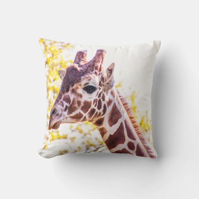 Giraffe Portrait Kussen (Voorkant)