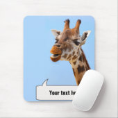 Giraffe Portrait mousepad Muismat (Met muis)