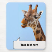 Giraffe Portrait mousepad Muismat (Voorkant)