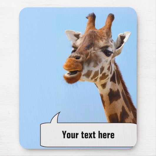 Giraffe Portrait mousepad Muismat (Voorkant)