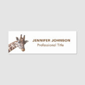 Giraffe Portrait Naamplaatje (Voorkant)