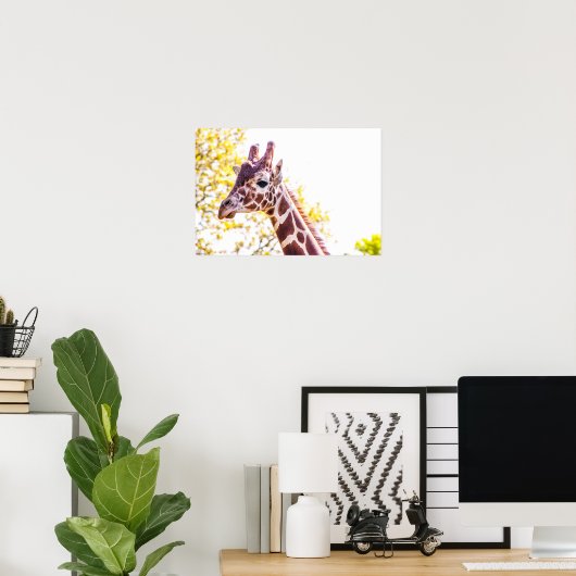 Giraffe Portrait Poster (Thuiskantoor)