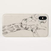 Giraffe Portrait | Schets Case-Mate iPhone Case (Achterkant (horizontaal))