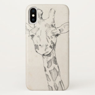 Giraffe Portrait   Schets Case-Mate iPhone Case