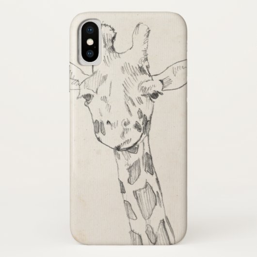 Giraffe Portrait | Schets Case-Mate iPhone Case (Achterkant)