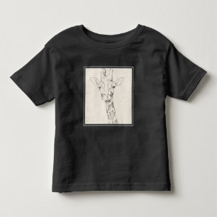 Giraffe Portrait   Schets Kinder Shirts