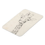 Giraffe Portrait | Schets Magneet (Linkerzijde)