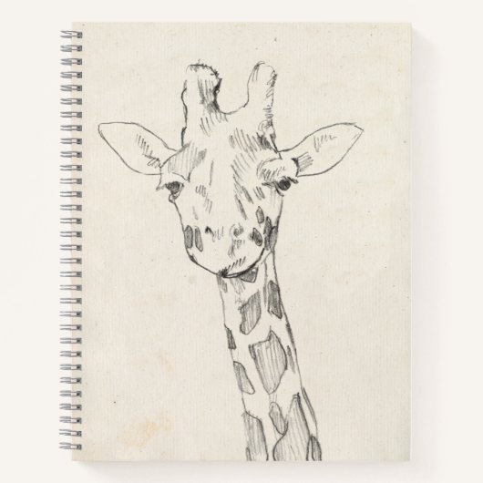 Giraffe Portrait | Schets Notitieboek (Voorkant)