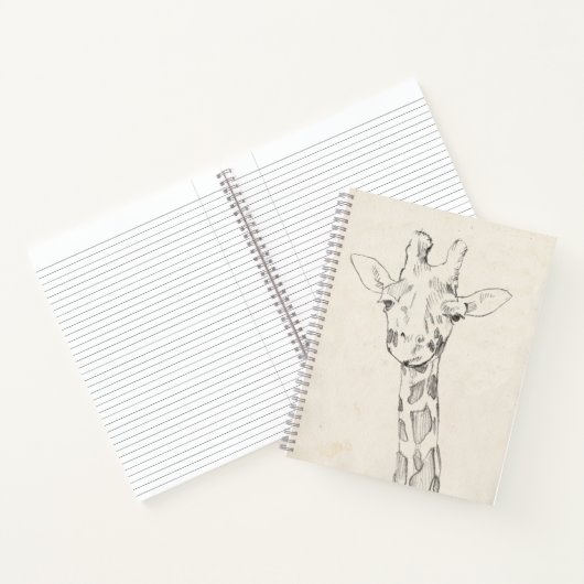 Giraffe Portrait | Schets Notitieboek (Binnen)