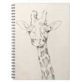 Giraffe Portrait | Schets Notitieboek (Voorkant)
