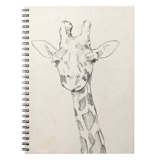 Giraffe Portrait | Schets Notitieboek (Voorkant)