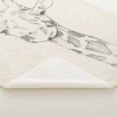 Giraffe Portrait | Schets Sherpa Deken (3/4)