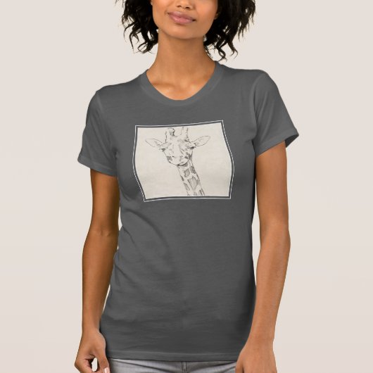 Giraffe Portrait | Schets T-shirt (Voorkant)