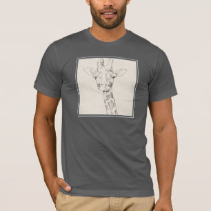 Giraffe Portrait   Schets T-shirt