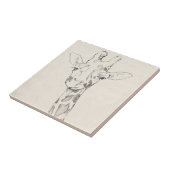 Giraffe Portrait | Schets Tegeltje (Zijkant)