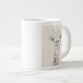 Giraffe Portrait Sketch Grote Koffiekop (Voorkant rechts)