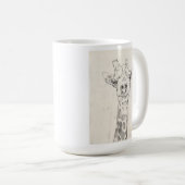 Giraffe Portrait Sketch Koffiemok (Voorkant rechts)
