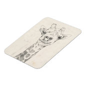 Giraffe Portrait Sketch Magneet (Linkerzijde)