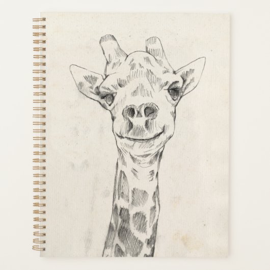 Giraffe Portrait Sketch Planner (Voorkant)