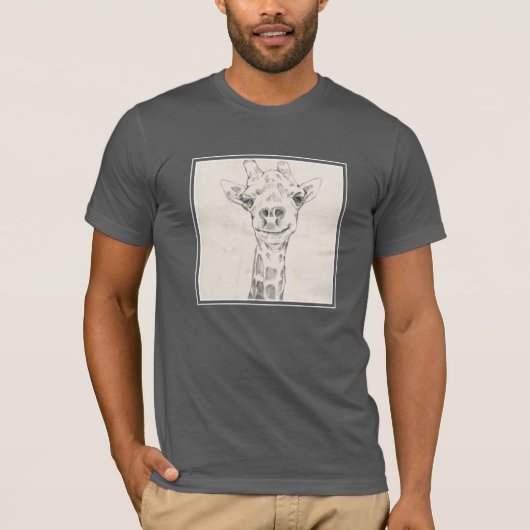 Giraffe Portrait Sketch T-shirt (Voorkant)