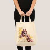 Giraffe Portrait Tote Bag (Voorkant (product))