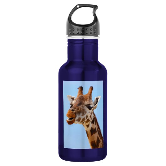 Giraffe Portrait Waterfles (Voorkant)