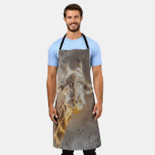 Giraffe Portrait Wildlife Fotografie Waterverf Schort (Gedragen)