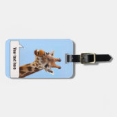 Giraffe Portret aangepast bagagelabel (Voorkant horizontaal)